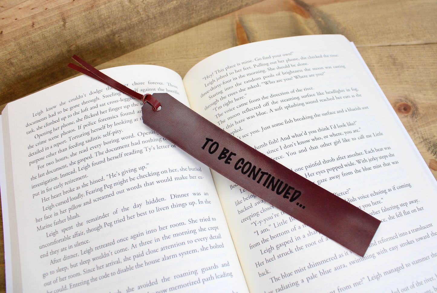 Leather Bookmark - Laser Engraved