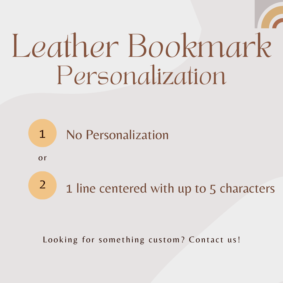 Leather Bookmark with Initials