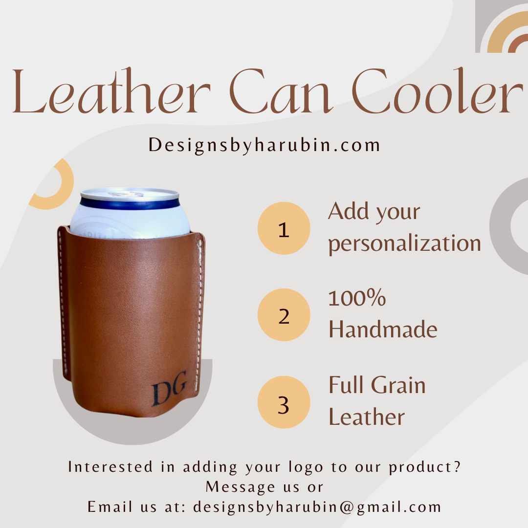 Leather Can Cooler