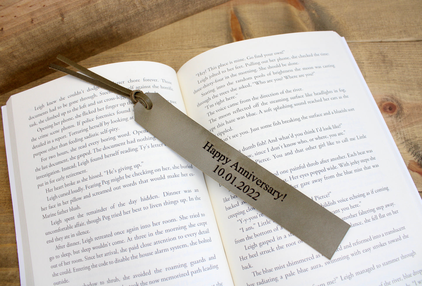 Leather Bookmark - Laser Engraved