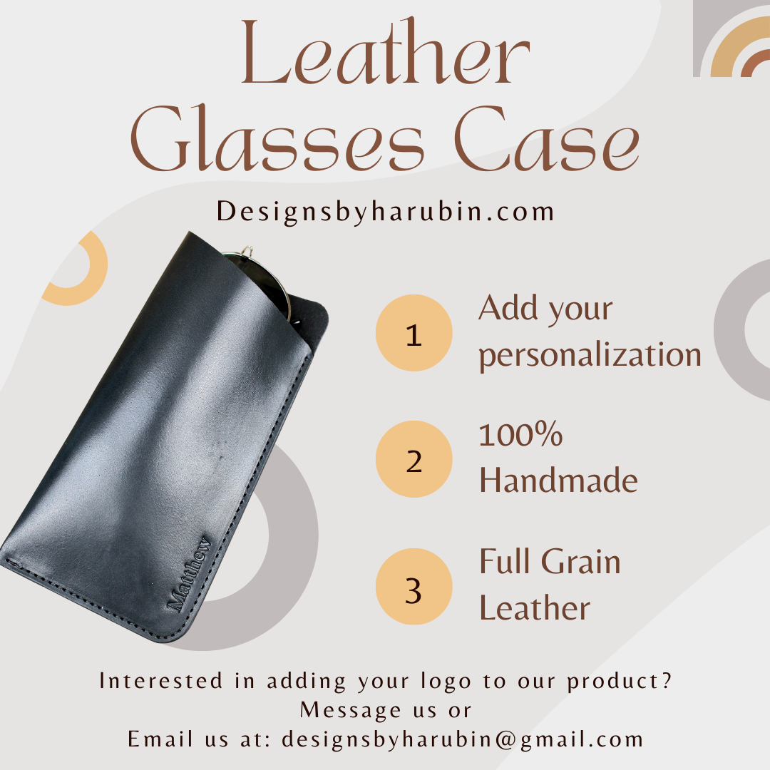 Buck Brown Leather Glasses Sleeve