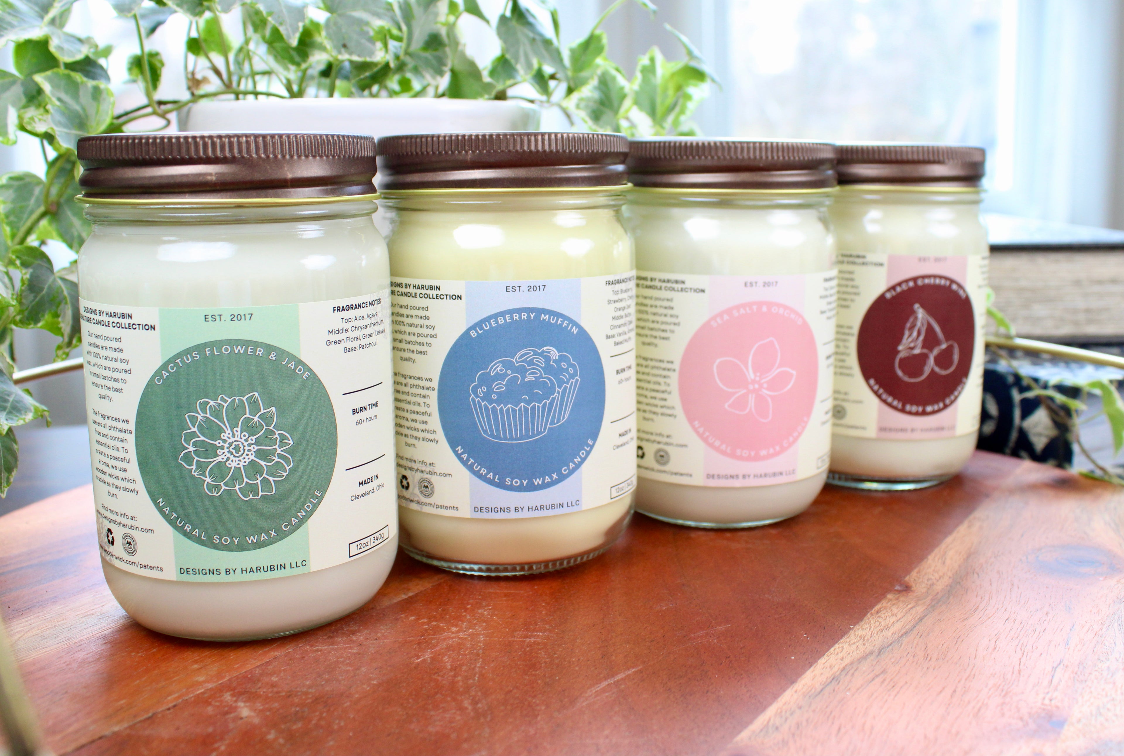 Handpoured soy wax 12oz candles