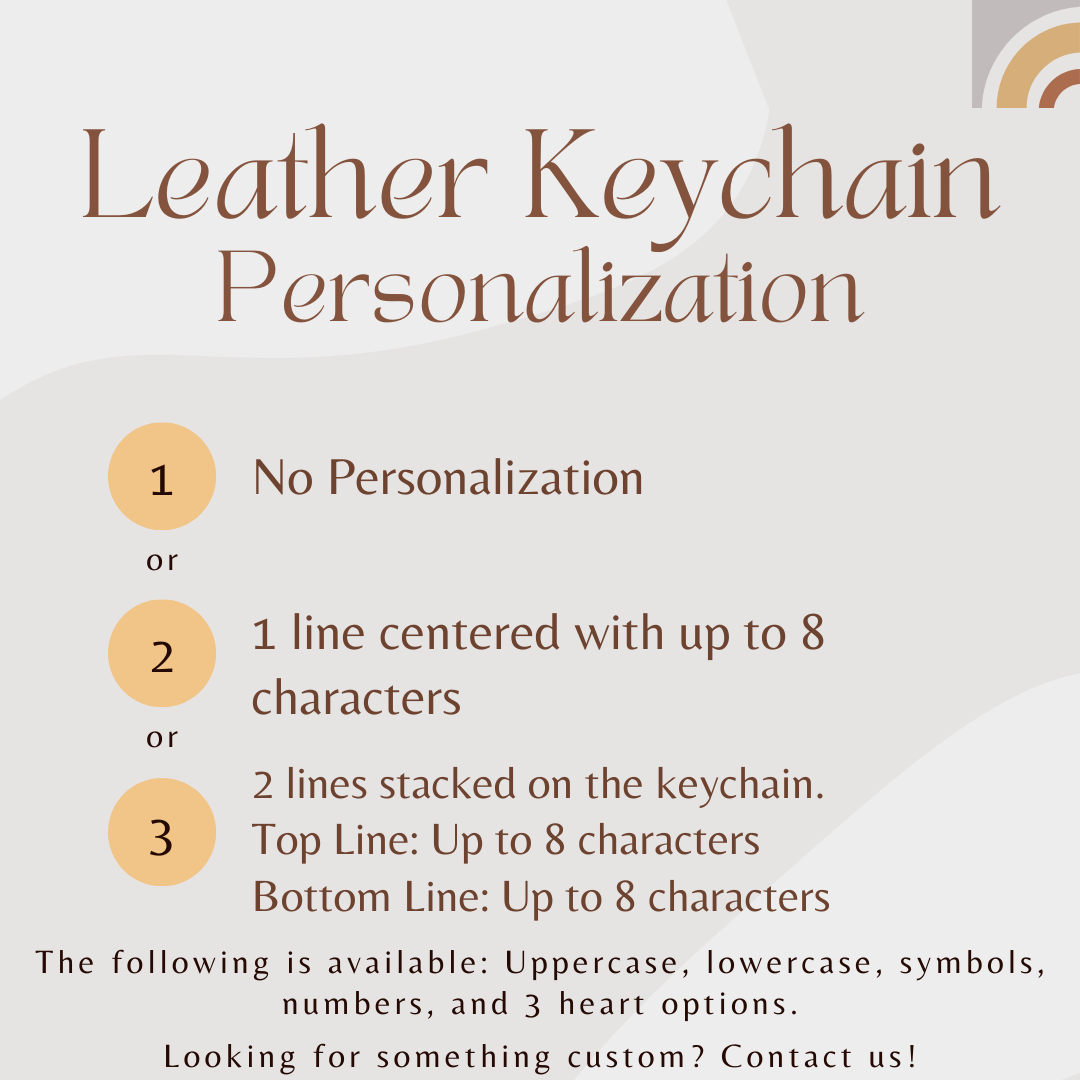 Brown Leather Keychain