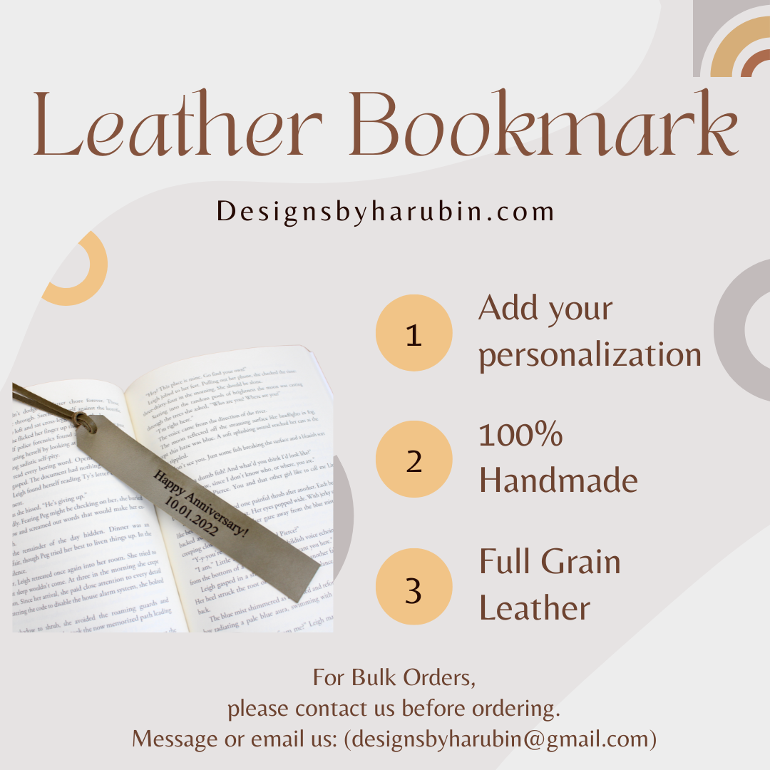 Leather Bookmark - Laser Engraved
