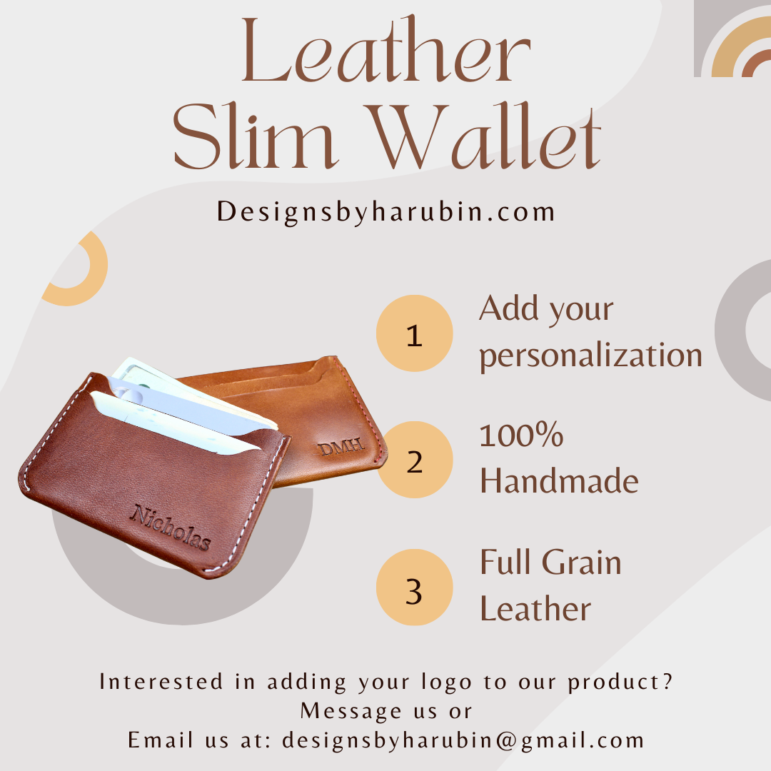 Black Leather Slim Wallet