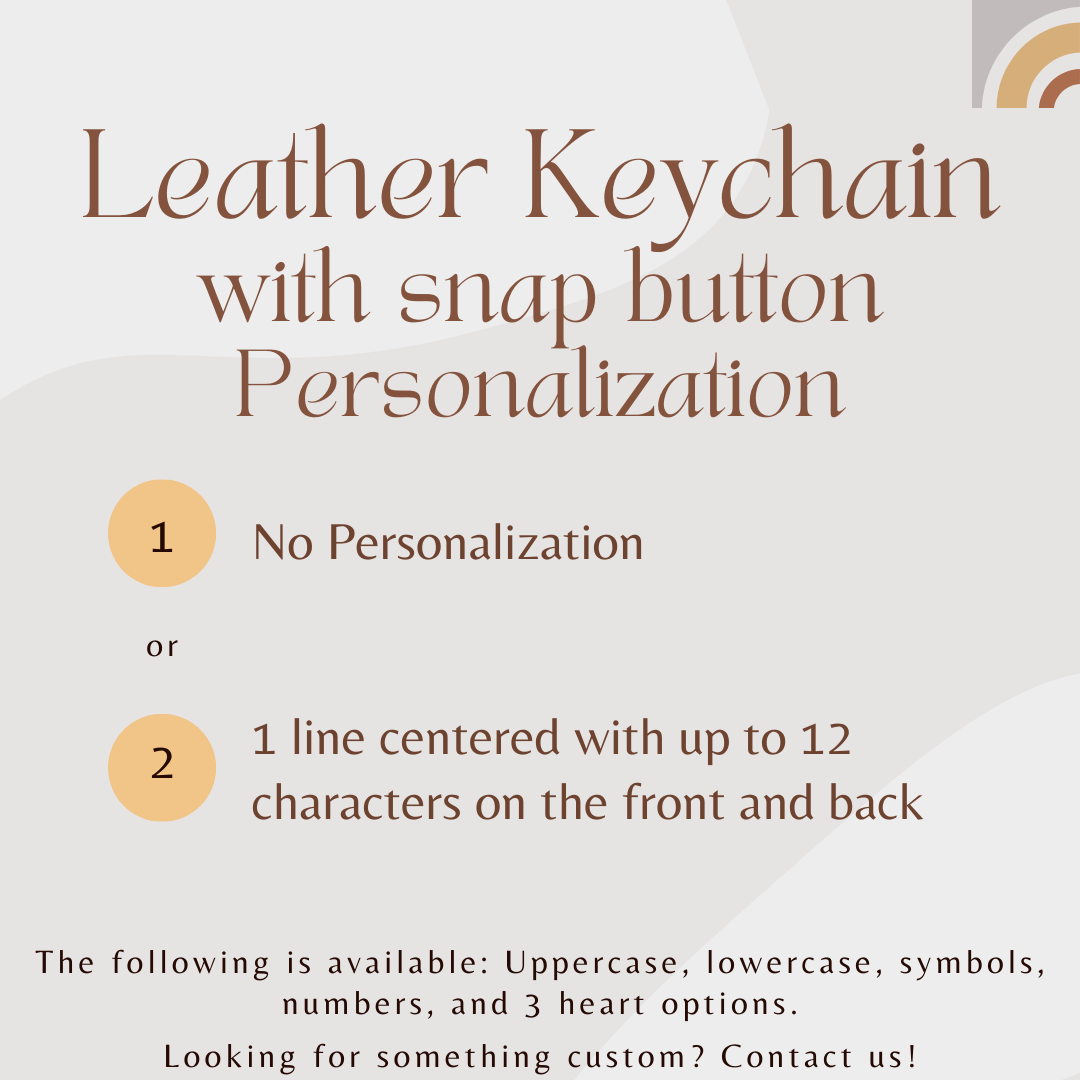 Leather Keychain with Snap Button