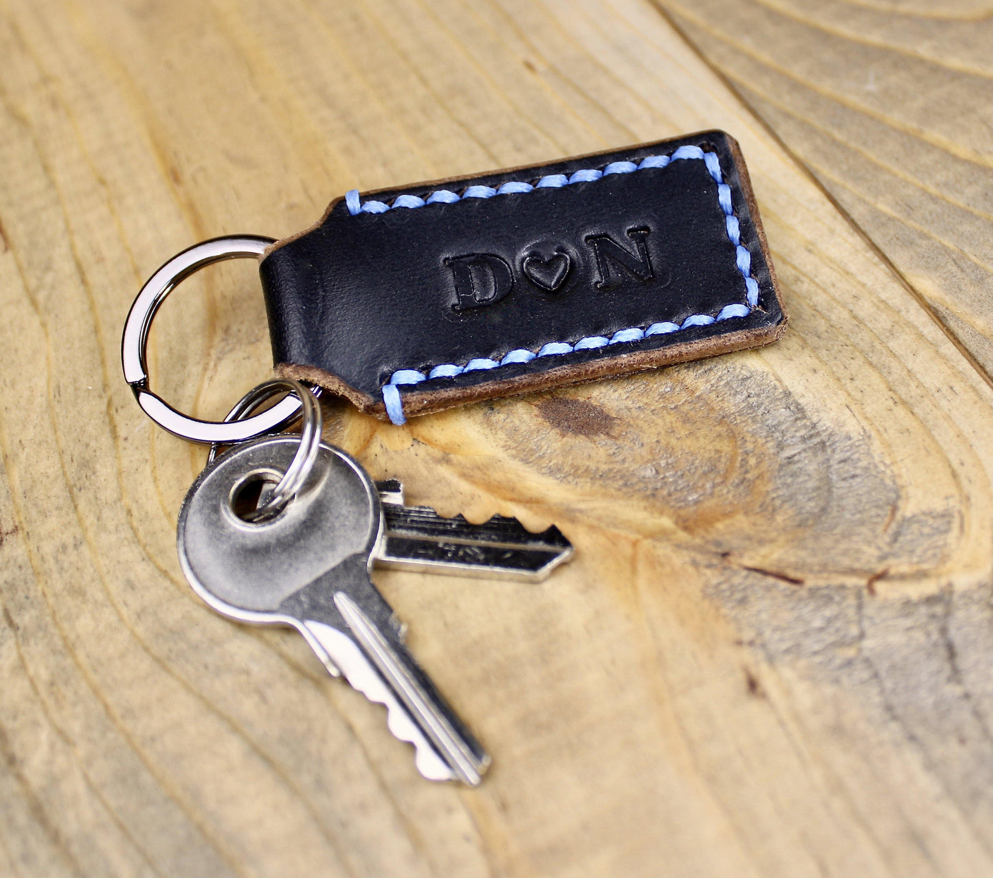 Black Leather Keychain - Designs By Harubin