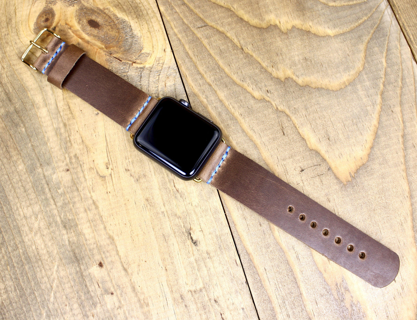 Brown Horween Leather Apple Watch Band. Handmade Leather Apple Watch Strap. 38mm, 40mm, 41mm, 42mm. 44mm, 45mm leather Apple Watch band. Leather watch band for women or men. 3rd anniversary leather gift. Leather Accessory for Men. Leather gift for men or women. Leather watch strap for husband.