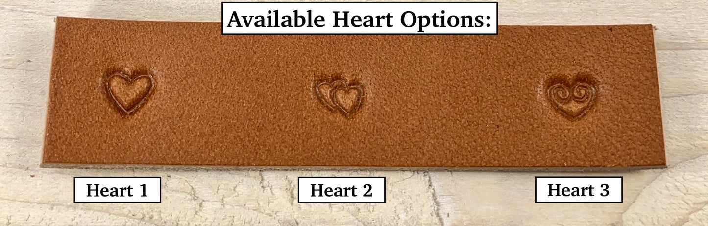 3 Different Heart Stamps we offer