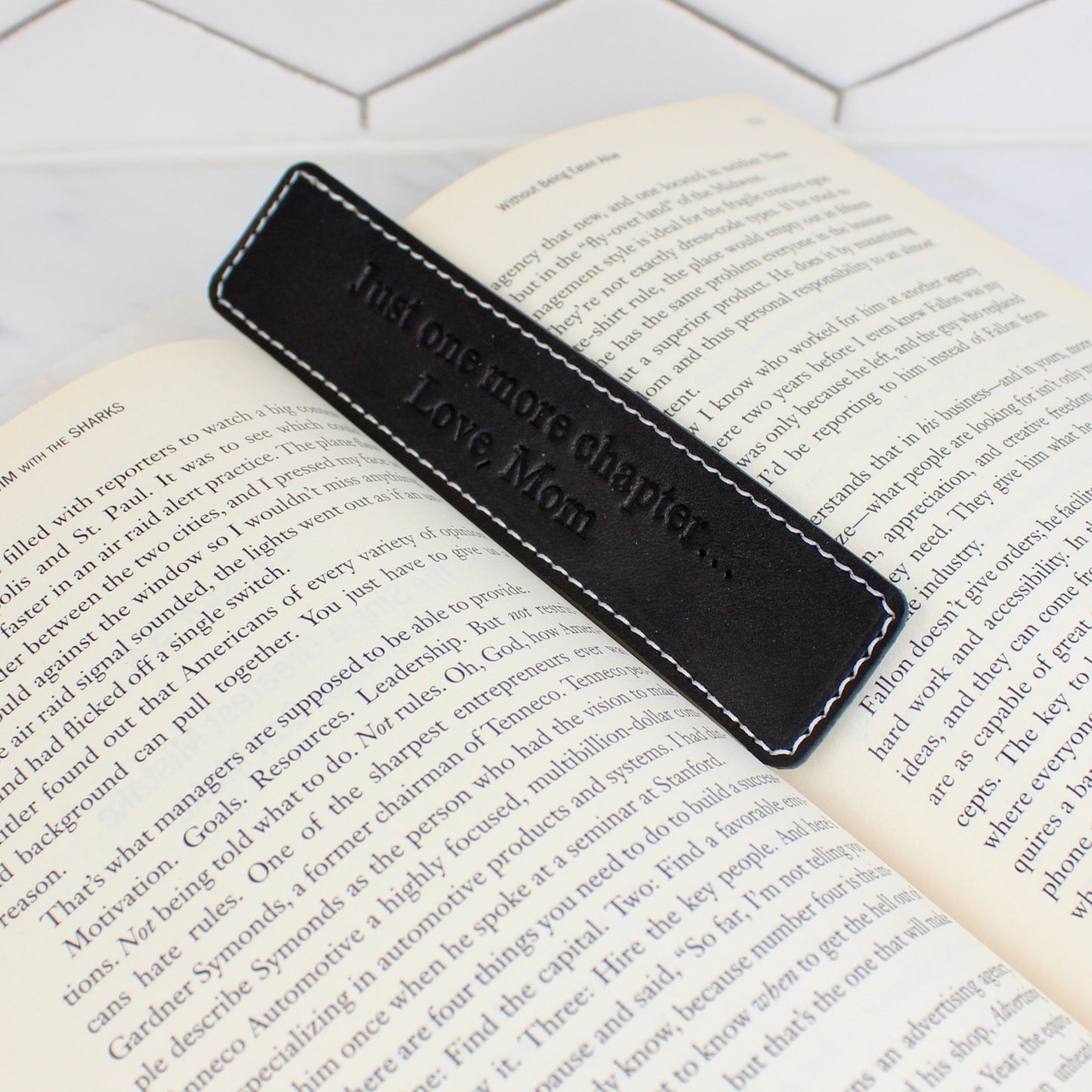 Stitched Leather Bookmark