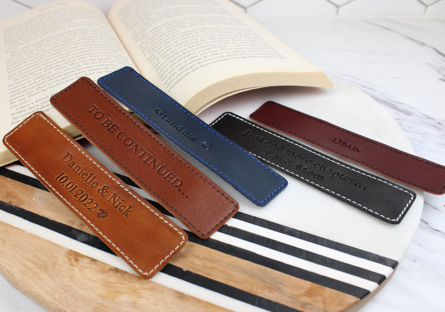 Stitched Leather Bookmark