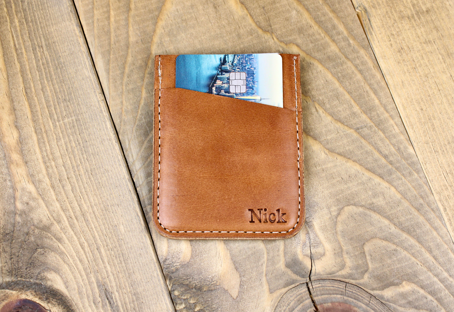 Handmade leather wallet for men. leather front pocket wallet. slim wallet for men. 3rd anniversary leather gift. personalized leather wallet. card sleeve leather wallet. money slot leather wallet.