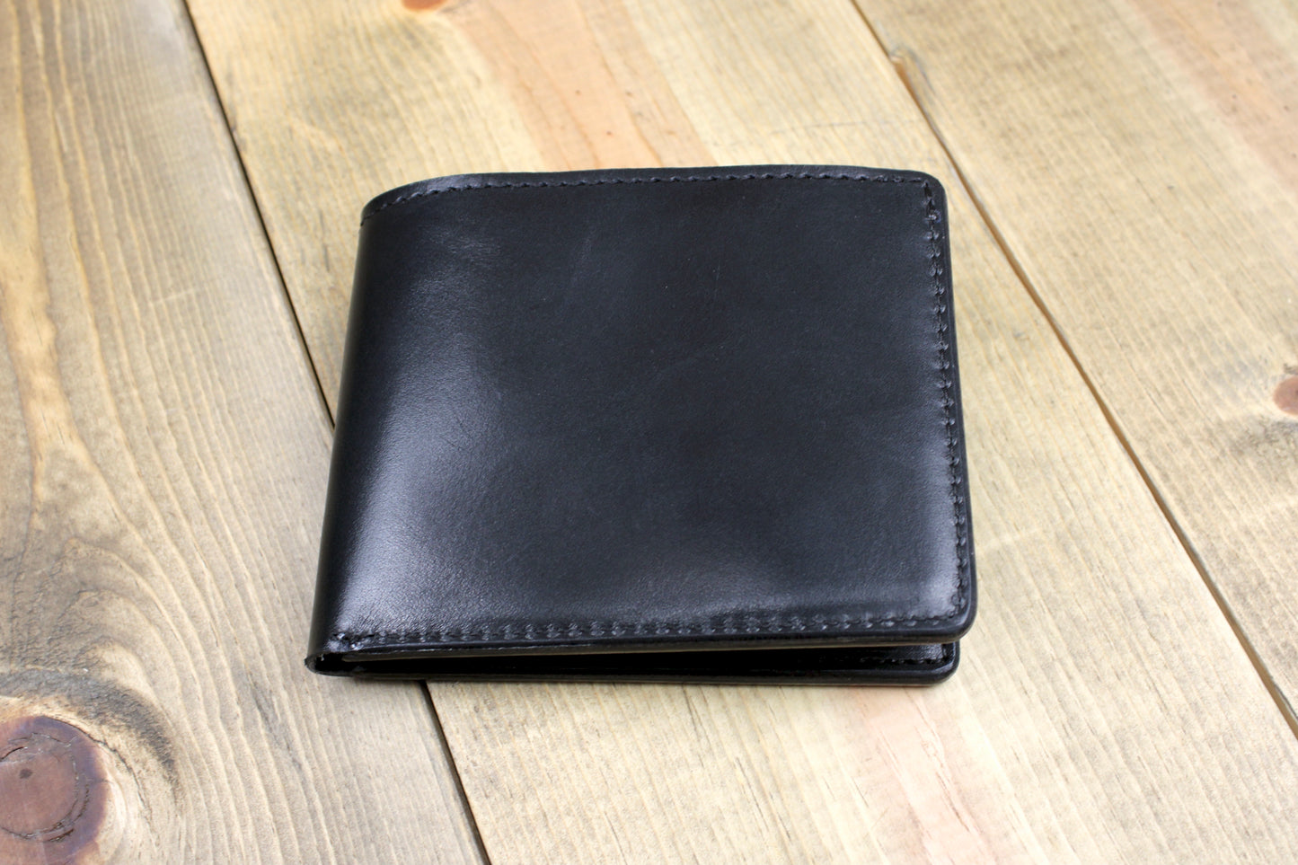 black leather wallet. handmade leather wallet. personalized leather wallet. leather wallet for men. 3rd anniversary gift.