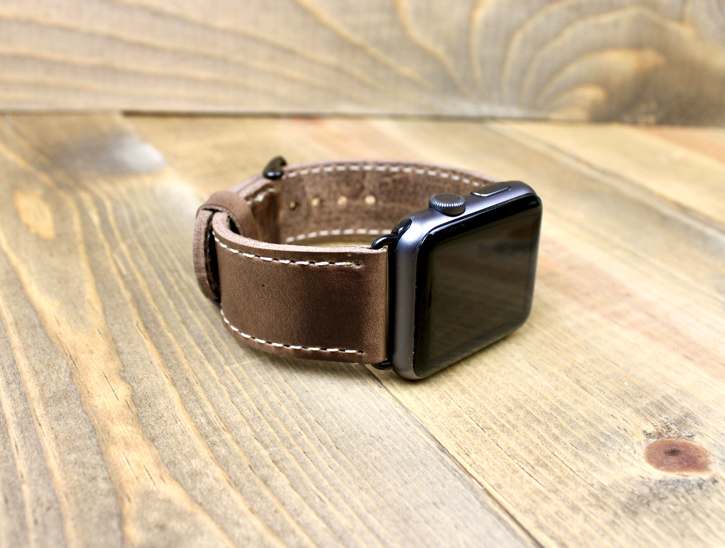 handmade leather Apple Watch band. traditional leather watch band. classic watch band. Apple Watch 45mm, 44mm, 42mm ,41mm, 40mm, 38mm watch band
