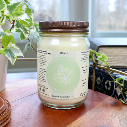 Peppermint & Eucalyptus Soy Candle