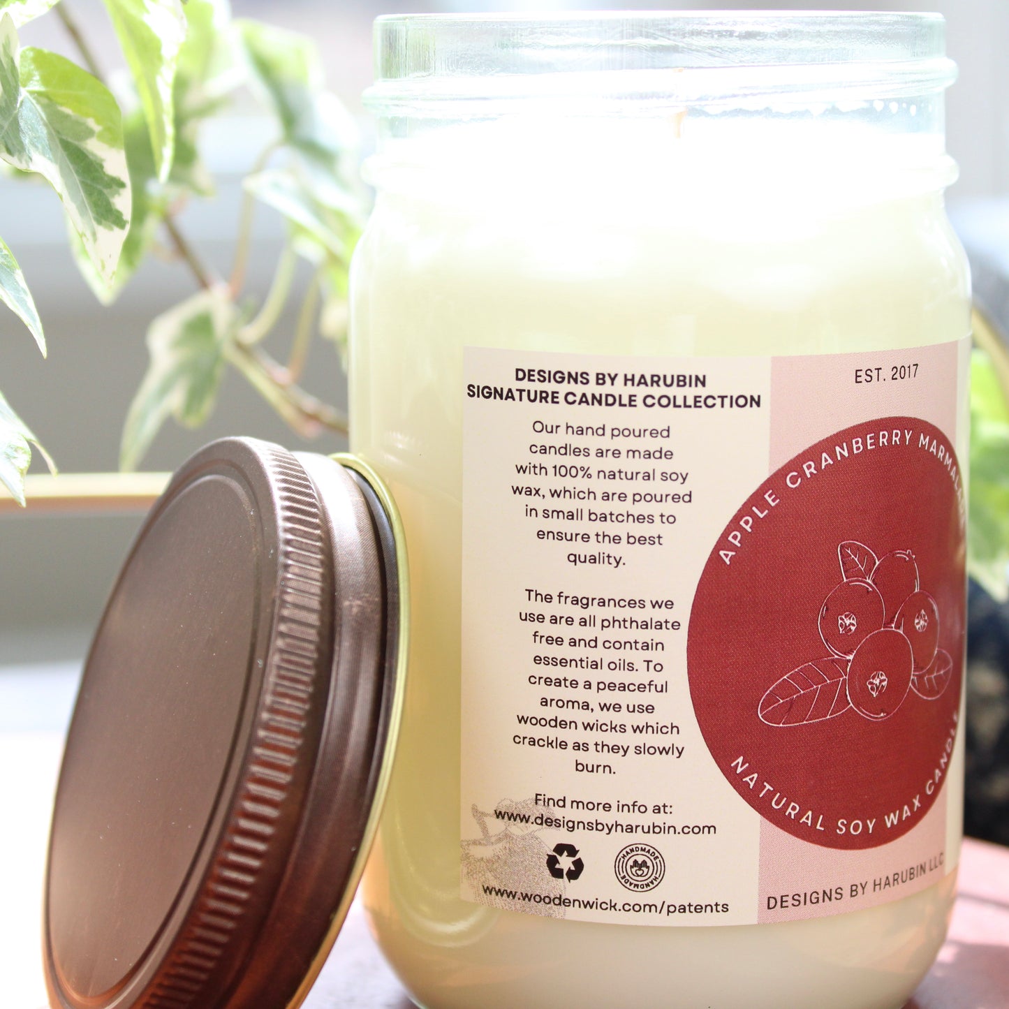 Apple Cranberry Marmalade Soy Candle
