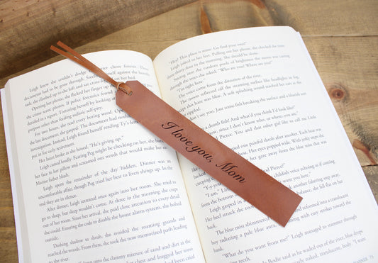 Leather Bookmark - Laser Engraved