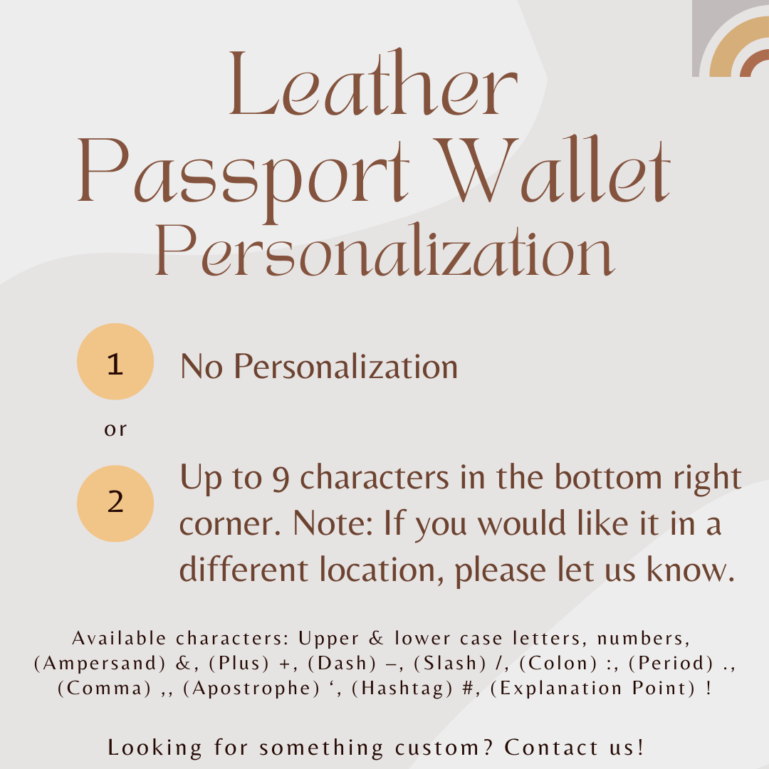 Medium Brown Leather Passport Wallet