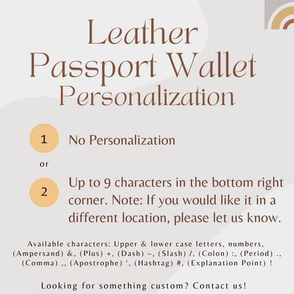 Black Leather Passport Wallet