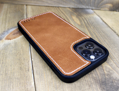 Buck Brown Leather iPhone case. Handmade leather iPhone case for men or women. iPhone 7, iPhone 8, iPhone SE, iPhone 11, iPhone 11 Pro, iPhone 11 Pro max, iPhone 12, iPhone 12 Pro, iPhone 12 Pro max, iPhone 13, iPhone 13 pro, iPhone 13 pro max leather case. 
