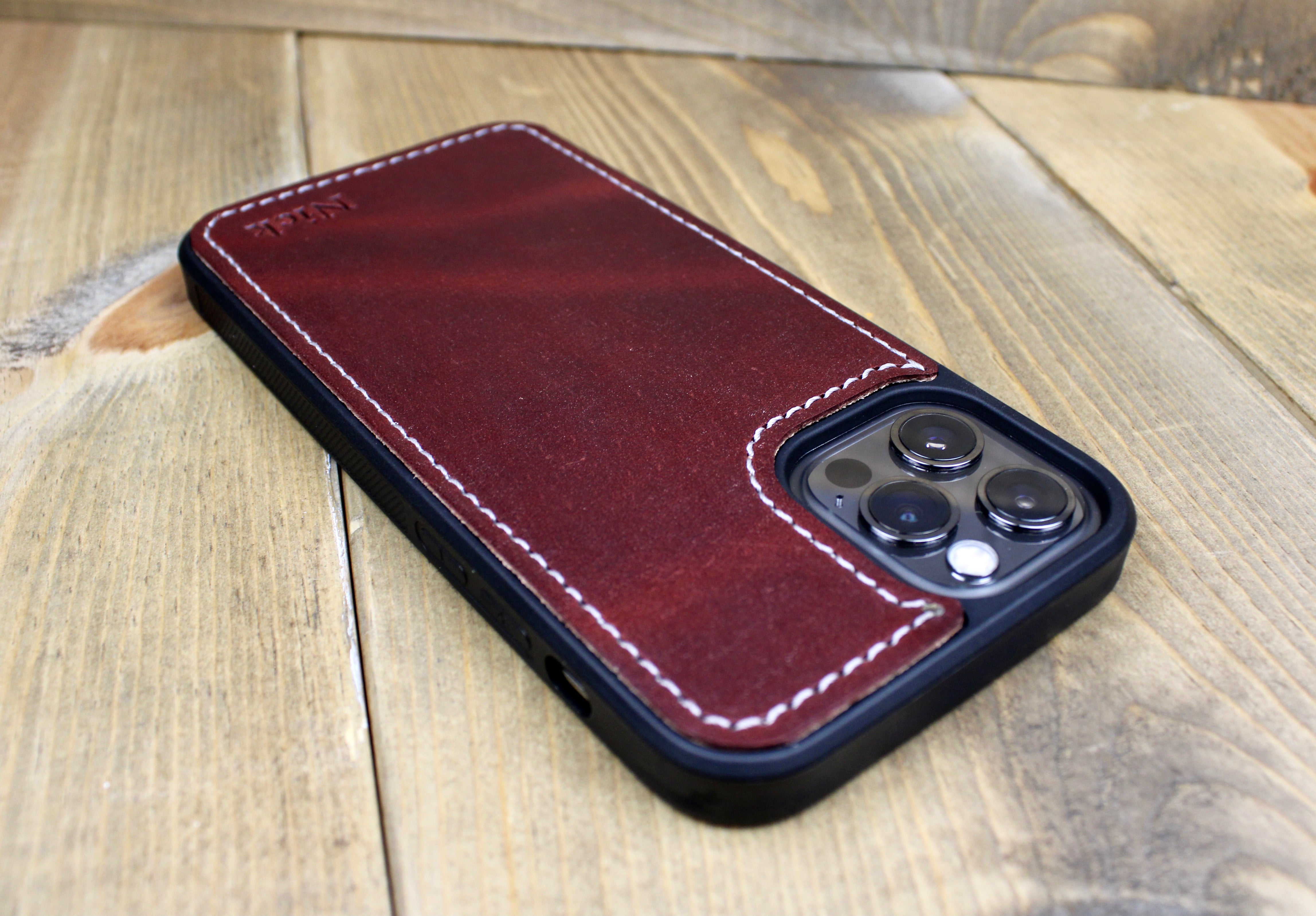 Burgundy iPhone Leather Case