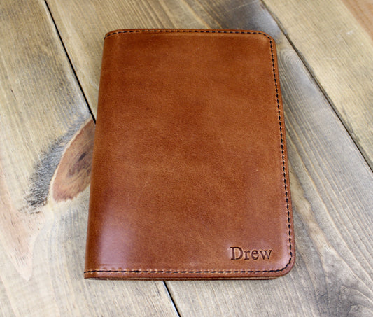 Handmade leather buck brown journal. Leather Personalized Notebook Cover. Wickett & Craig Leather Journal. Journal for men or women. Leather Accessory Gift