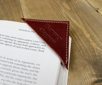 Leather Corner Bookmark