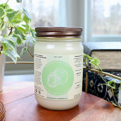 Coconut Lime Verbena Soy Candle