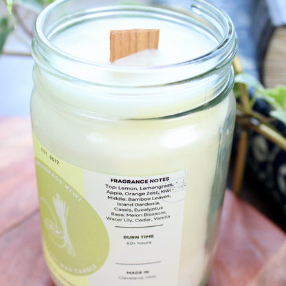 Lemongrass Kiwi Soy Candle