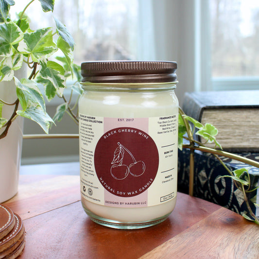 Black Cherry Wine Soy Candle