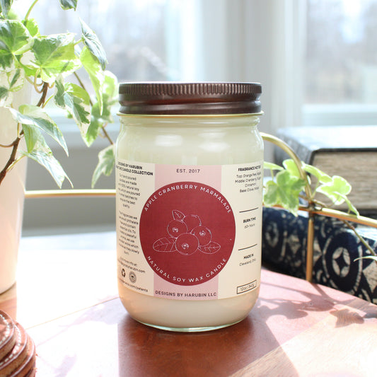Apple Cranberry Marmalade Soy Candle