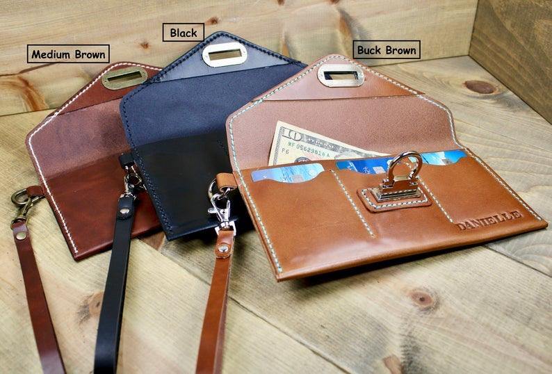 Leather Wristlet Wallet - Designs By Harubin