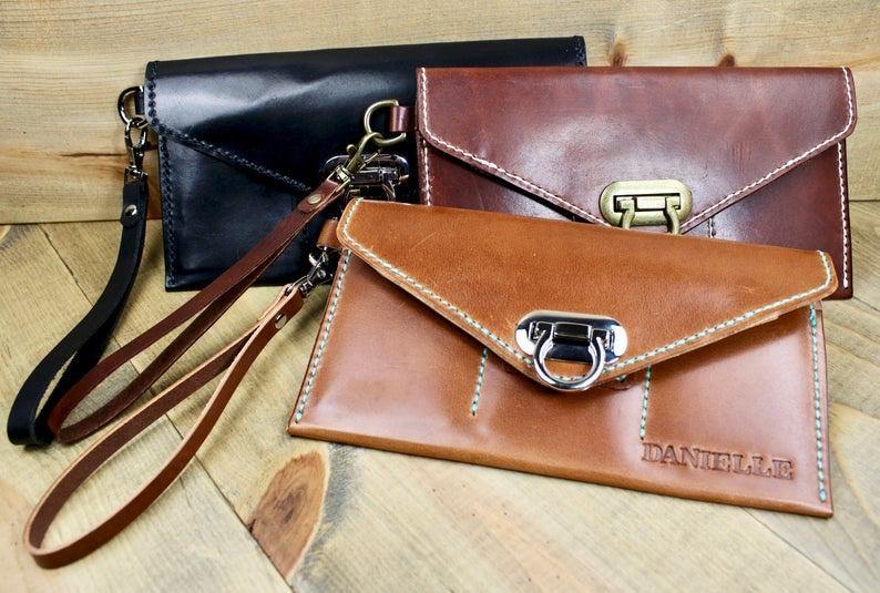 Leather Wristlet Wallet - Designs By Harubin