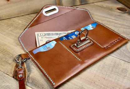 Leather Wristlet Wallet - Designs By Harubin